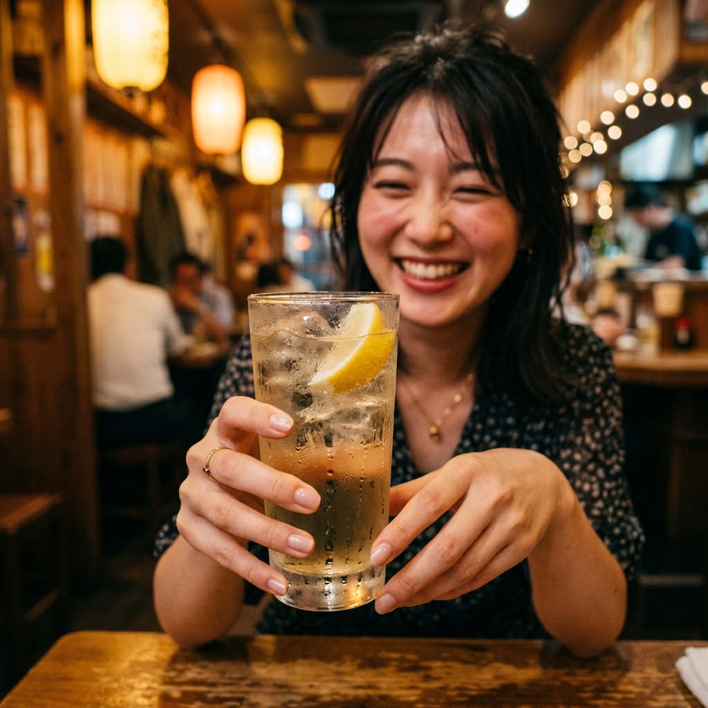 お酒を交えながら親密に話す